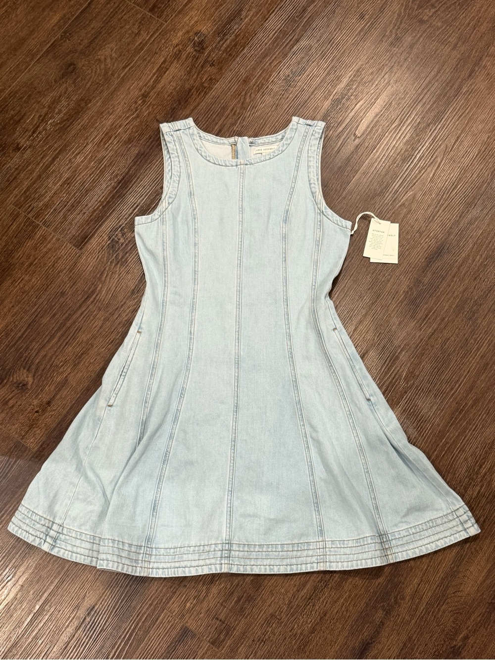Free Assembly Light Wash Denim Top